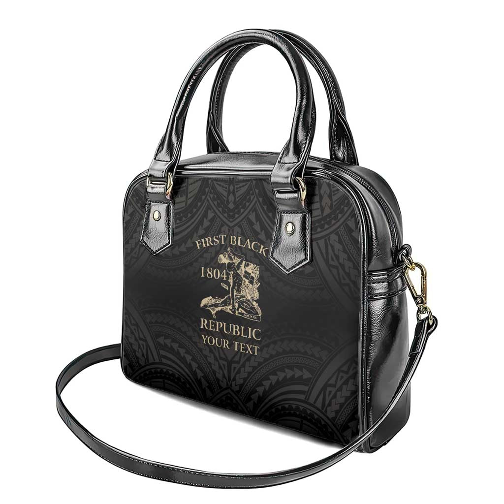 Personalized Haiti First Black Republic Shoulder Handbag Negre Marron With Map And Flag LT9 - Polynesian Pride