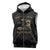 Personalized Haiti First Black Republic Sleeveless Zip Hoodie Negre Marron With Map And Flag - Polynesian Pride