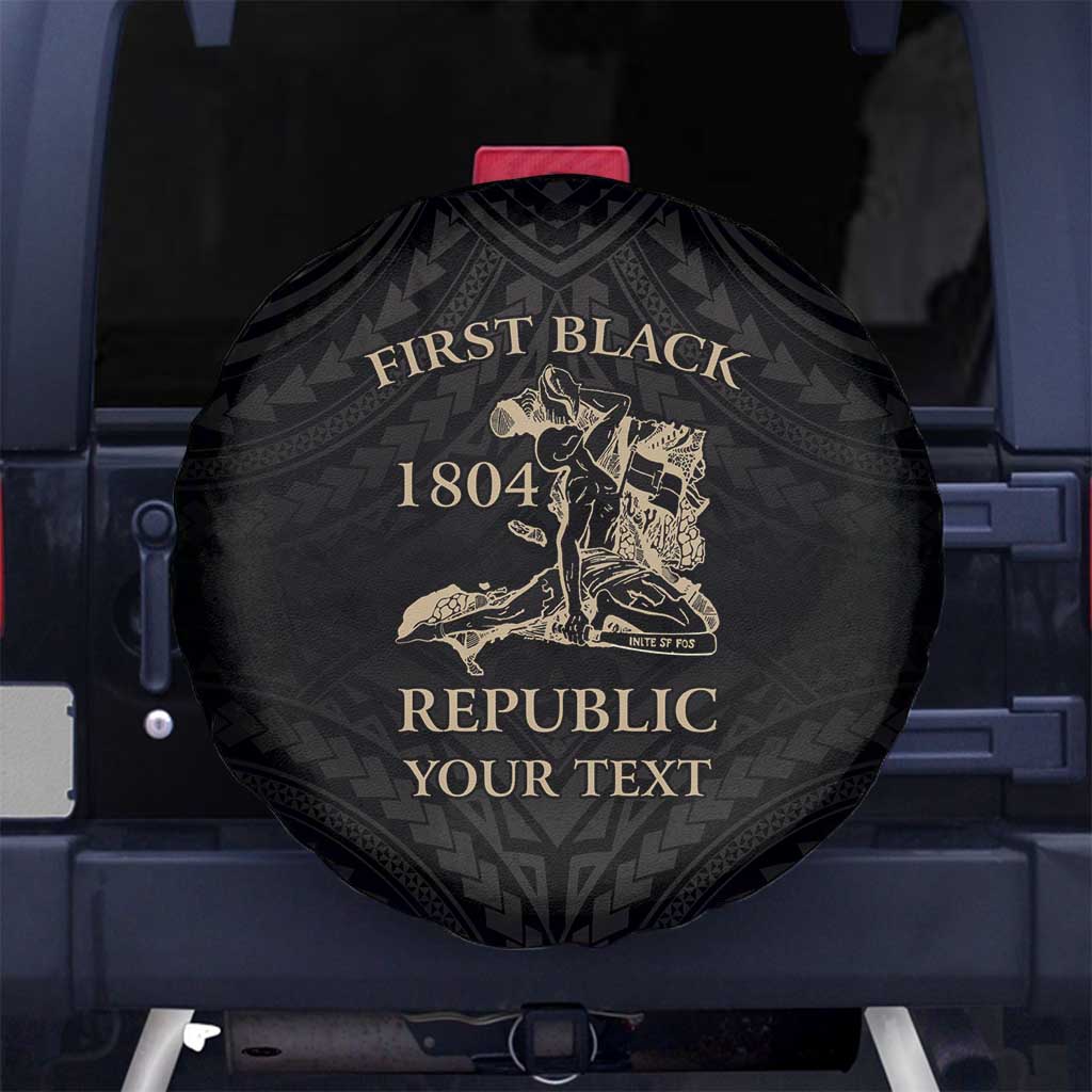 Personalized Haiti First Black Republic Spare Tire Cover Negre Marron With Map And Flag