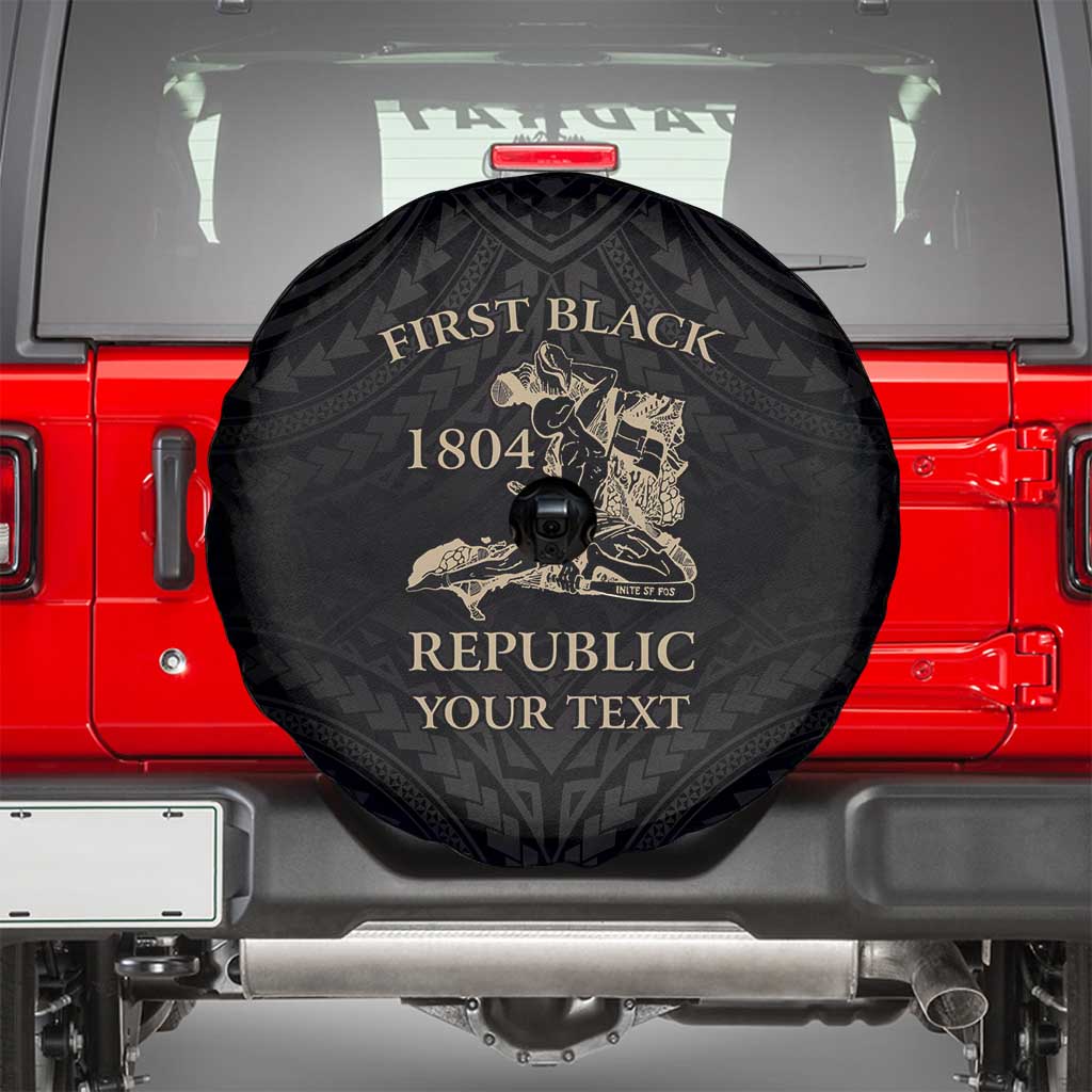 Personalized Haiti First Black Republic Spare Tire Cover Negre Marron With Map And Flag