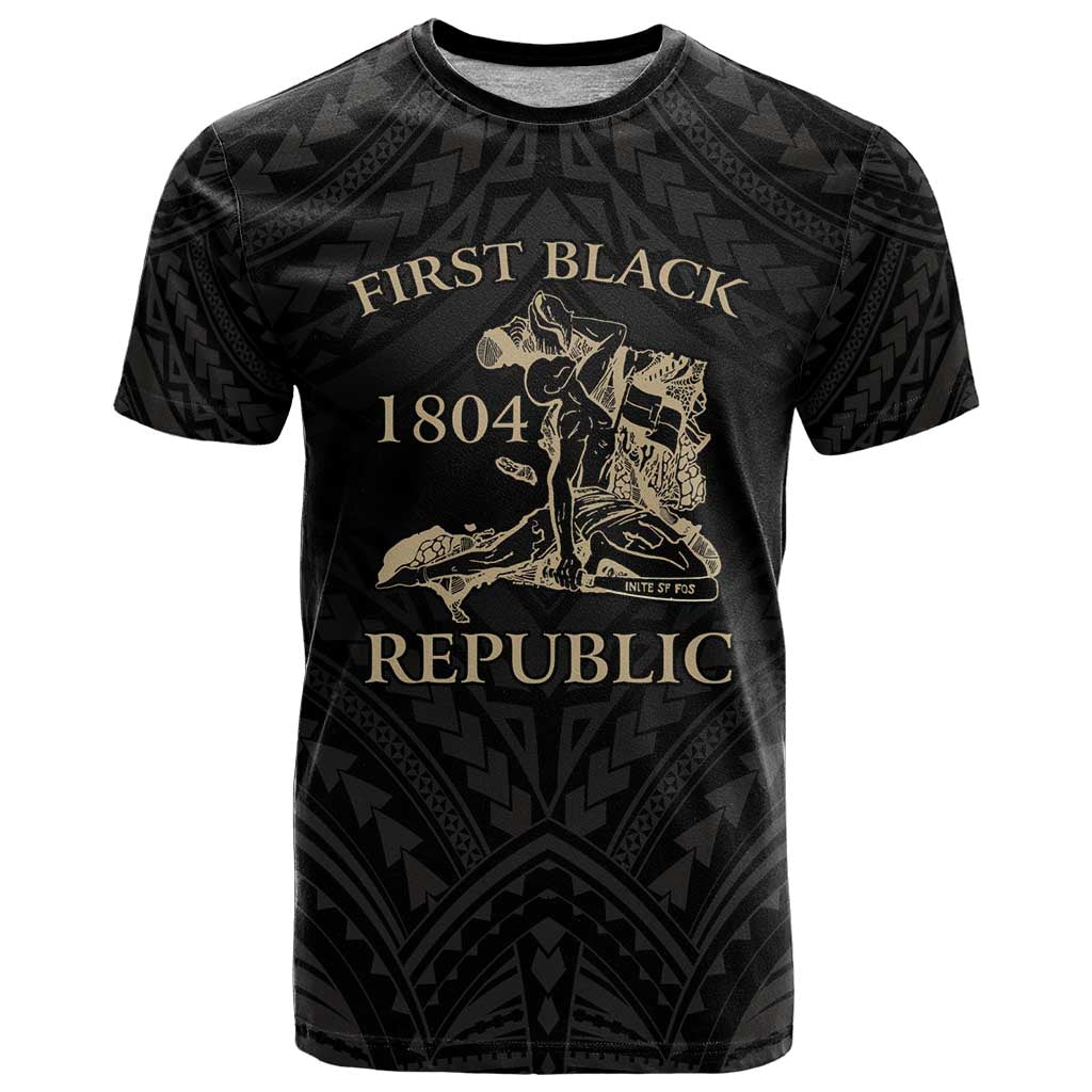 Personalized Haiti First Black Republic T Shirt Negre Marron With Map And Flag
