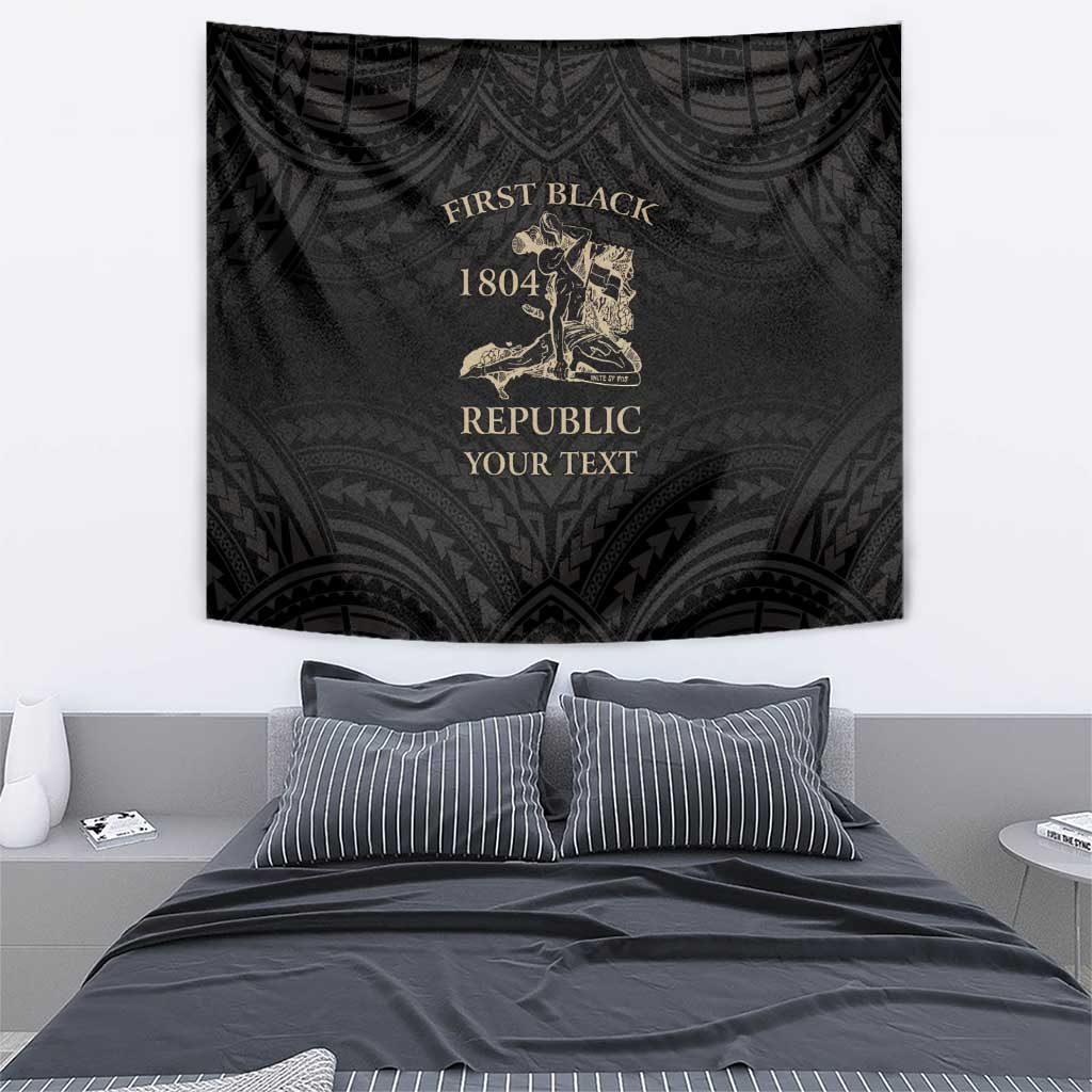 Personalized Haiti First Black Republic Tapestry Negre Marron With Map And Flag LT9 - Polynesian Pride