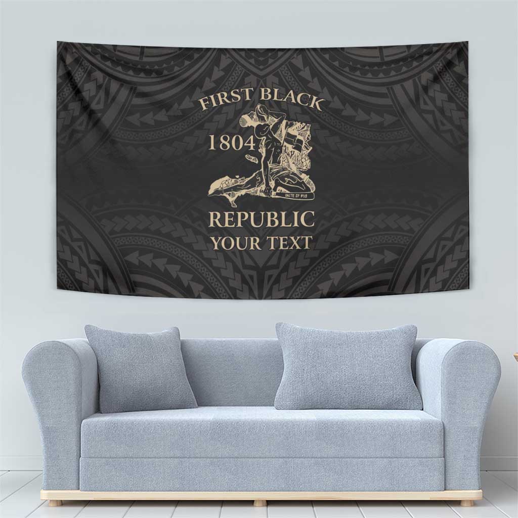 Personalized Haiti First Black Republic Tapestry Negre Marron With Map And Flag LT9 - Polynesian Pride