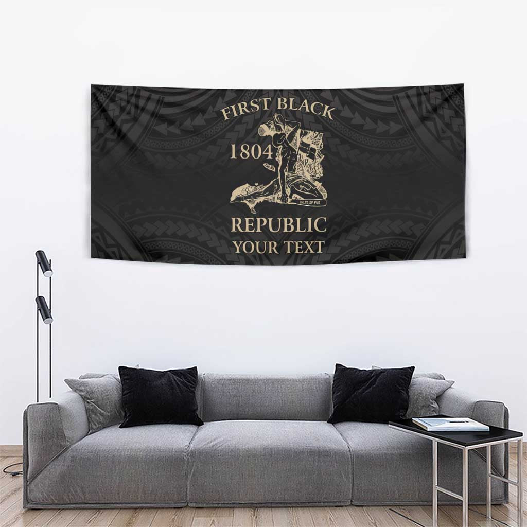 Personalized Haiti First Black Republic Tapestry Negre Marron With Map And Flag LT9 - Polynesian Pride