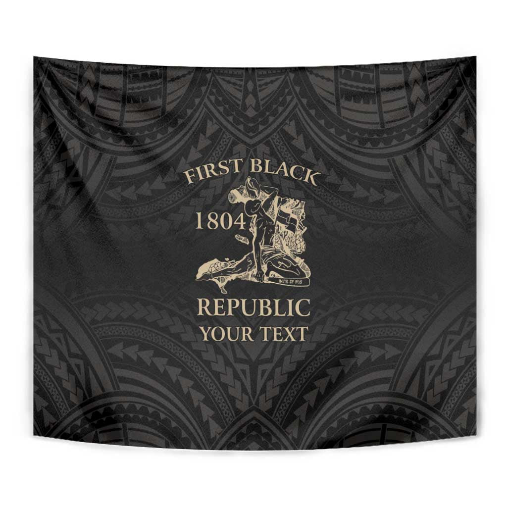 Personalized Haiti First Black Republic Tapestry Negre Marron With Map And Flag LT9 - Polynesian Pride