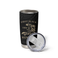 Personalized Haiti First Black Republic Tumbler Cup Negre Marron With Map And Flag LT9 - Polynesian Pride