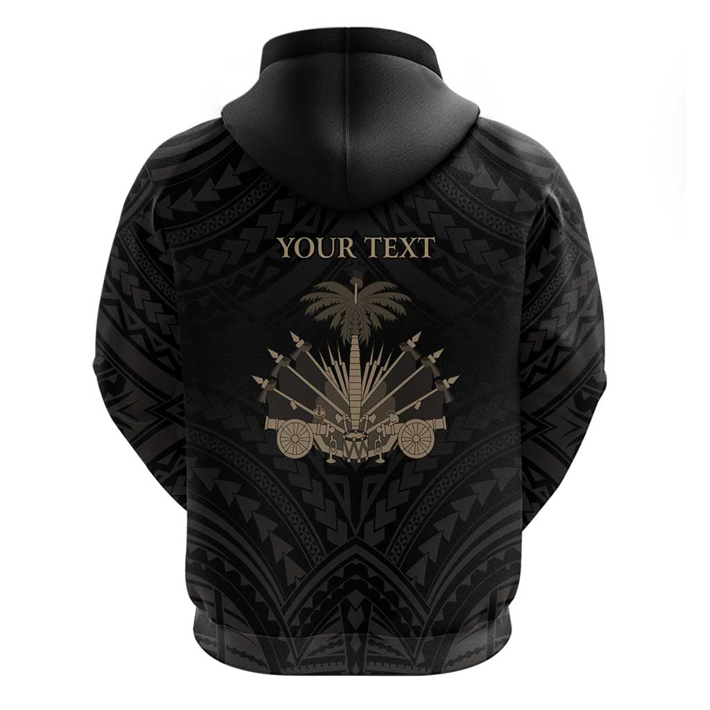 Personalized Haiti First Black Republic Zip Hoodie Negre Marron With Map And Flag LT9 - Polynesian Pride