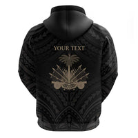 Personalized Haiti First Black Republic Zip Hoodie Negre Marron With Map And Flag LT9 - Polynesian Pride
