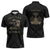 Personalized Haiti First Black Republic Zipper Polo Shirt Negre Marron With Map And Flag - Polynesian Pride