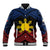 Personalized Philippines Baseball Jacket Polynesian Tribal Tattoo with Filipino Flag Motif