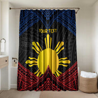 Personalized Philippines Bathroom Set Polynesian Tribal Tattoo with Filipino Flag Motif - Polynesian Pride