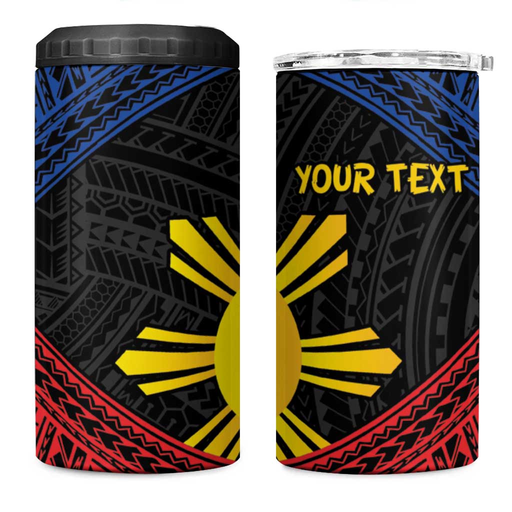 cheap personalized tumblers philippines Personalized Philippines 4 in 1 Can Cooler Tumbler Polynesian Tribal Tattoo  with Filipino Flag Motif
