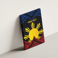 Personalized Philippines Canvas Wall Art Polynesian Tribal Tattoo with Filipino Flag Motif