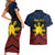 Personalized Philippines Couples Matching Short Sleeve Bodycon Dress and Hawaiian Shirt Polynesian Tribal Tattoo with Filipino Flag Motif