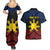 Personalized Philippines Couples Matching Summer Maxi Dress and Hawaiian Shirt Polynesian Tribal Tattoo with Filipino Flag Motif