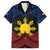 Personalized Philippines Family Matching Puletasi and Hawaiian Shirt Polynesian Tribal Tattoo with Filipino Flag Motif