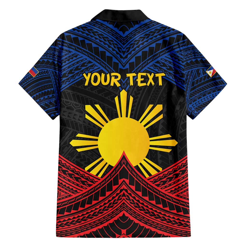 Personalized Philippines Family Matching Summer Maxi Dress and Hawaiian Shirt Polynesian Tribal Tattoo with Filipino Flag Motif