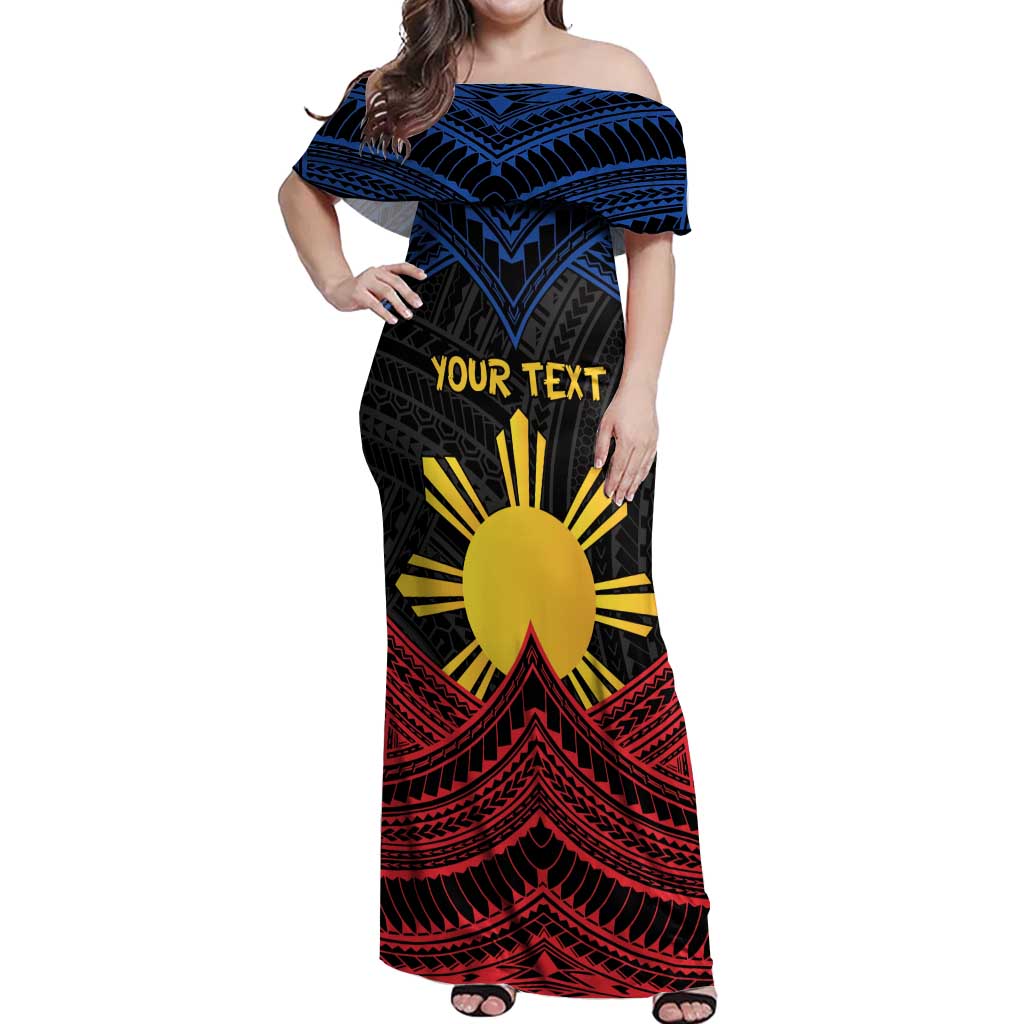 flag maxi dress Personalized Philippines Off Shoulder Polynesian Tribal Tattoo with Filipino Motif Color:Lilac Silver US 2 / PALE Jawbreaker making it ideal for