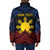 Personalized Philippines Padded Jacket Polynesian Tribal Tattoo with Filipino Flag Motif - Polynesian Pride