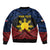 Personalized Philippines Sleeve Zip Bomber Jacket Polynesian Tribal Tattoo with Filipino Flag Motif