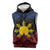 Personalized Philippines Sleeveless Hoodie Polynesian Tribal Tattoo with Filipino Flag Motif - Polynesian Pride