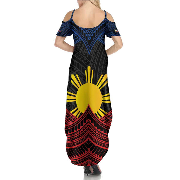 Personalized Philippines Summer Maxi Dress Polynesian Tribal Tattoo ...