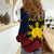 Personalized Philippines Women Casual Shirt Polynesian Tribal Tattoo with Filipino Flag Motif