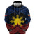 Personalized Philippines Zip Hoodie Polynesian Tribal Tattoo with Filipino Flag Motif