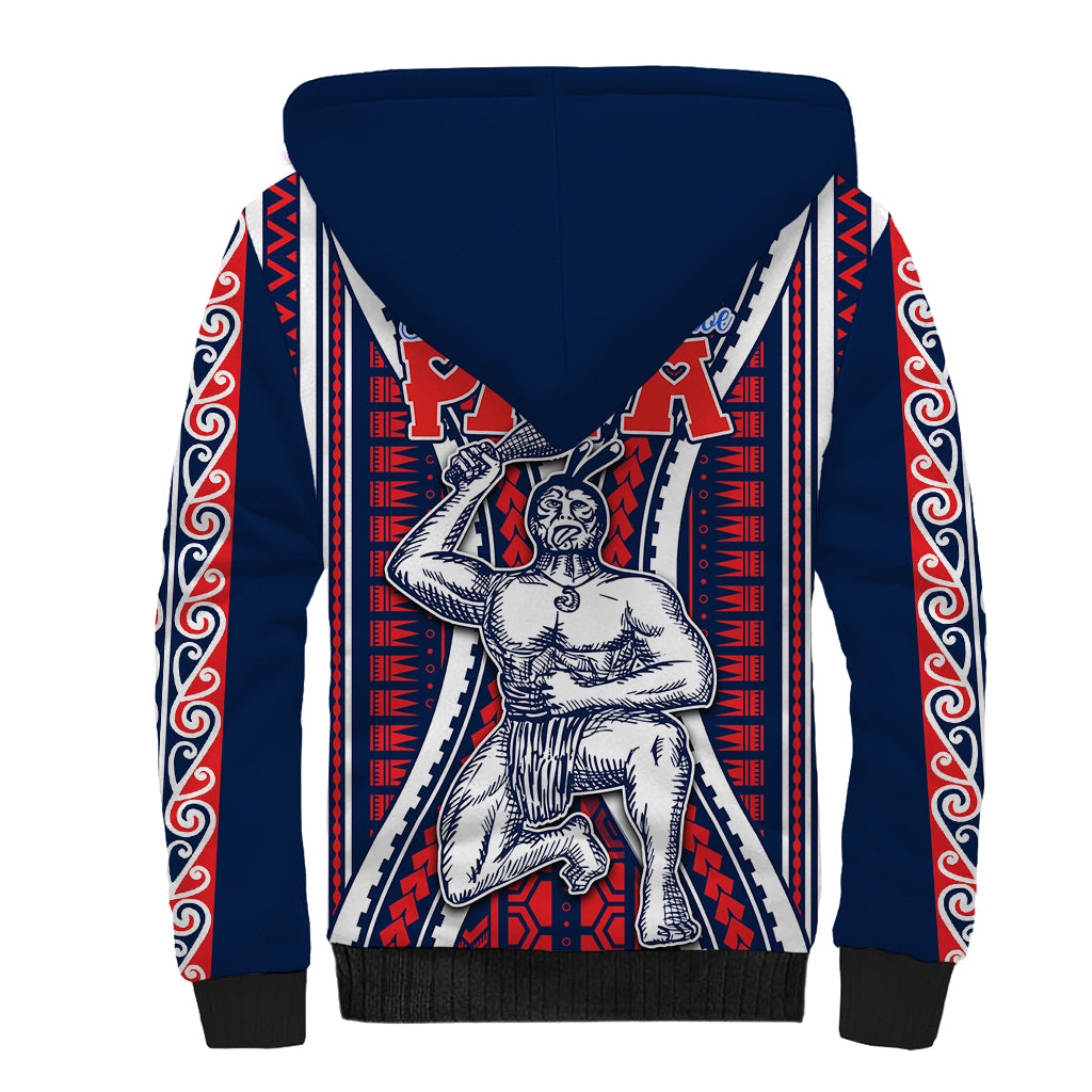 Aotearoa Father's Day Gift For Dad Sherpa Hoodie Aroha Ahau Ki A Koe Papa - Maori Style Pattern LT9 - Polynesian Pride