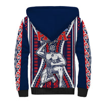 Personalised Aotearoa Father's Day Gift For Dad Sherpa Hoodie Aroha Ahau Ki A Koe Papa - Maori Style Pattern LT9 - Polynesian Pride