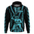 Aotearoa Fathers Day Gift For Dad Hoodie Aroha Ahau Ki A Koe Papa Aqua Maori Style Pattern LT9 Pullover Hoodie Aqua - Polynesian Pride