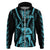 Aotearoa Fathers Day Gift For Dad Hoodie Aroha Ahau Ki A Koe Papa Aqua Maori Style Pattern LT9 Zip Hoodie Aqua - Polynesian Pride