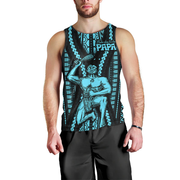Personalised Aotearoa Father's Day Gift For Dad Hoodie Dress Aroha Ahau Ki A Koe Papa - Aqua Maori Style Pattern LT9 main image 1
