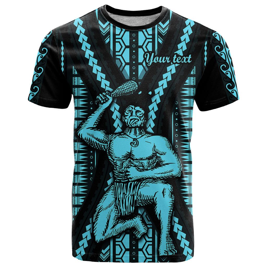 Custom Aotearoa Fathers Day Gift For Dad T Shirt Aroha Ahau Ki A Koe Papa Aqua Maori Style Pattern LT9 Aqua - Polynesian Pride