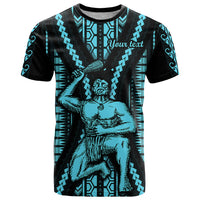 Custom Aotearoa Fathers Day Gift For Dad T Shirt Aroha Ahau Ki A Koe Papa Aqua Maori Style Pattern LT9 Aqua - Polynesian Pride