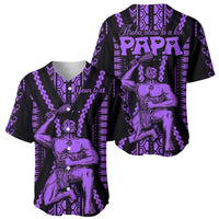 Custom Maori Fathers Day New Zealand Baseball Jersey Aroha Ahau Ki A Koe Papa - Purple LT9 - Polynesian Pride