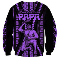 Custom Maori Fathers Day New Zealand Sweatshirt Aroha Ahau Ki A Koe Papa - Purple LT9 - Polynesian Pride