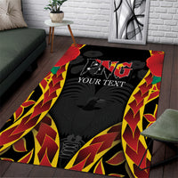 Personalised Papua New Guinea Remembrance Day Area Rug LT9 Red - Polynesian Pride