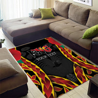 Personalised Papua New Guinea Remembrance Day Area Rug LT9 - Polynesian Pride