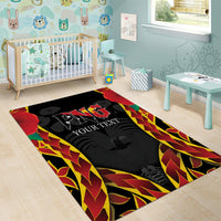 Personalised Papua New Guinea Remembrance Day Area Rug LT9 - Polynesian Pride