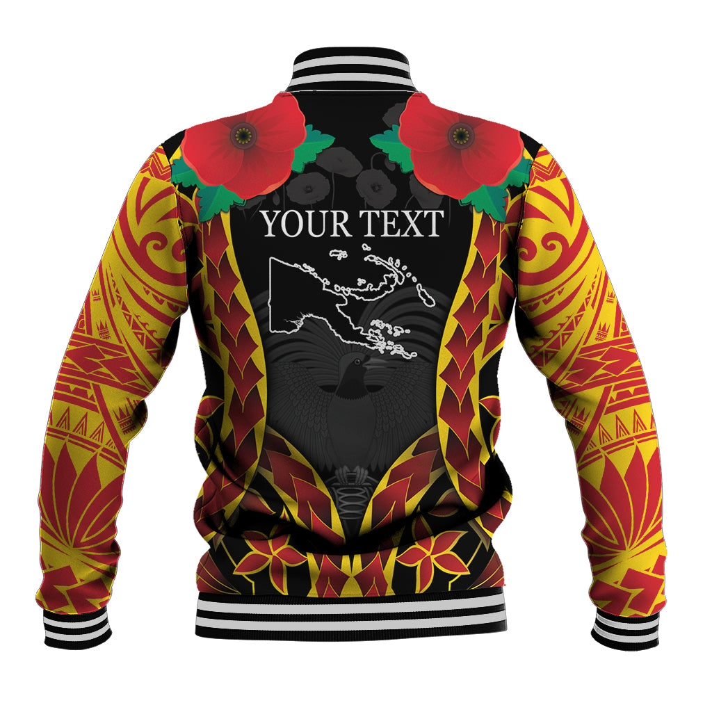 Personalised Papua New Guinea Remembrance Day Baseball Jacket
