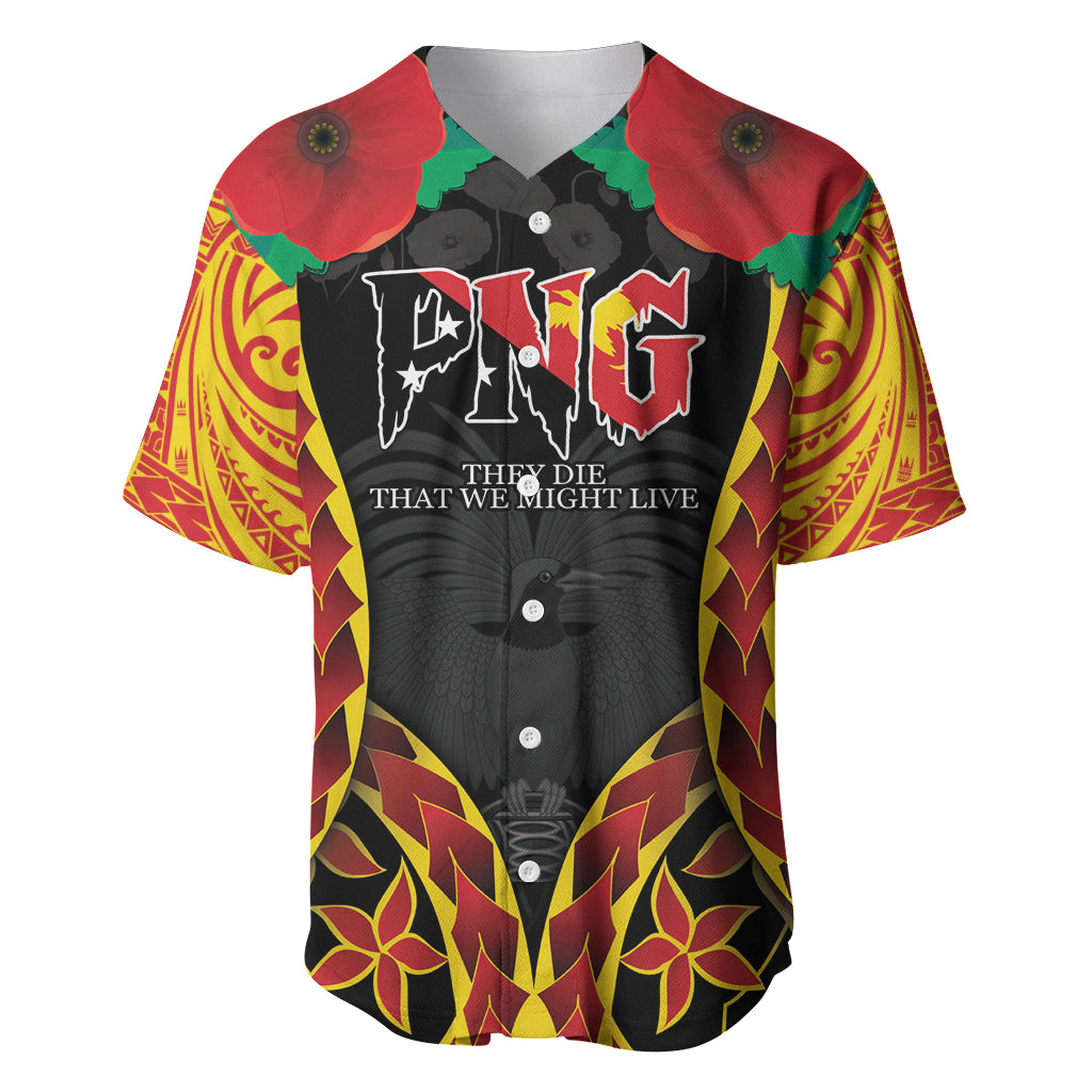 Personalised Papua New Guinea Remembrance Day Baseball Jersey