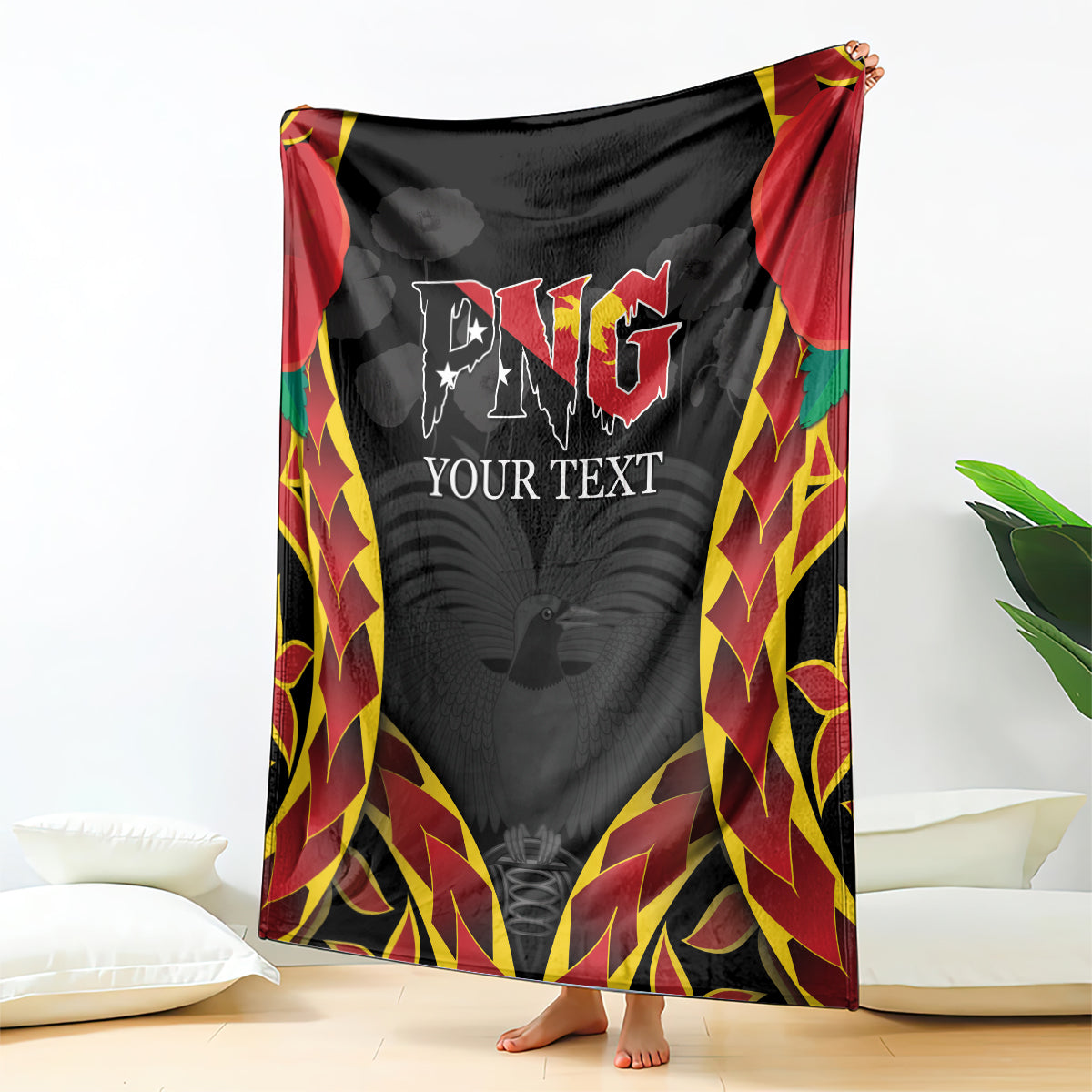Personalised Papua New Guinea Remembrance Day Blanket