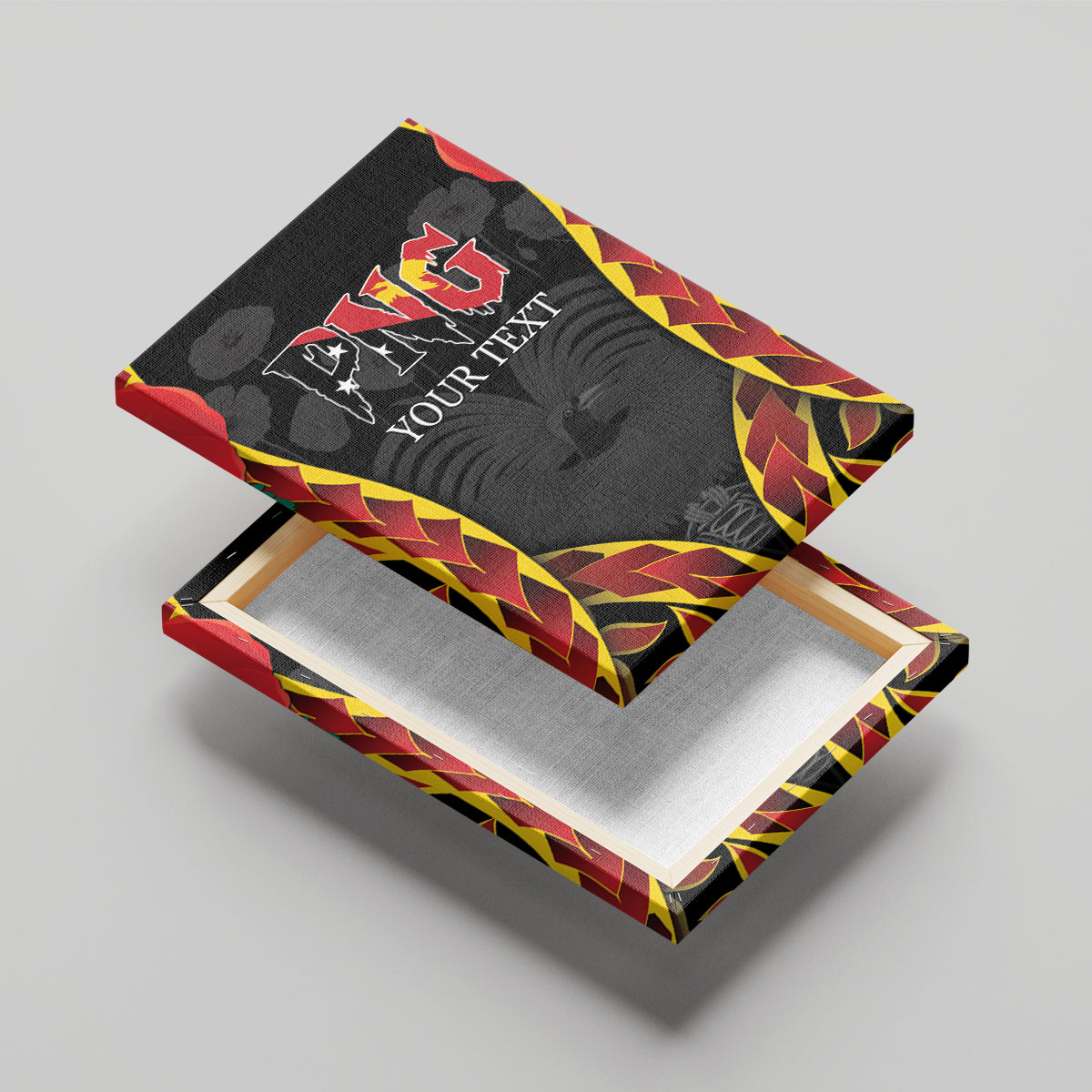 Personalised Papua New Guinea Remembrance Day Canvas Wall Art