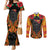 Personalised Papua New Guinea Remembrance Day Couples Matching Mermaid Dress and Long Sleeve Button Shirt