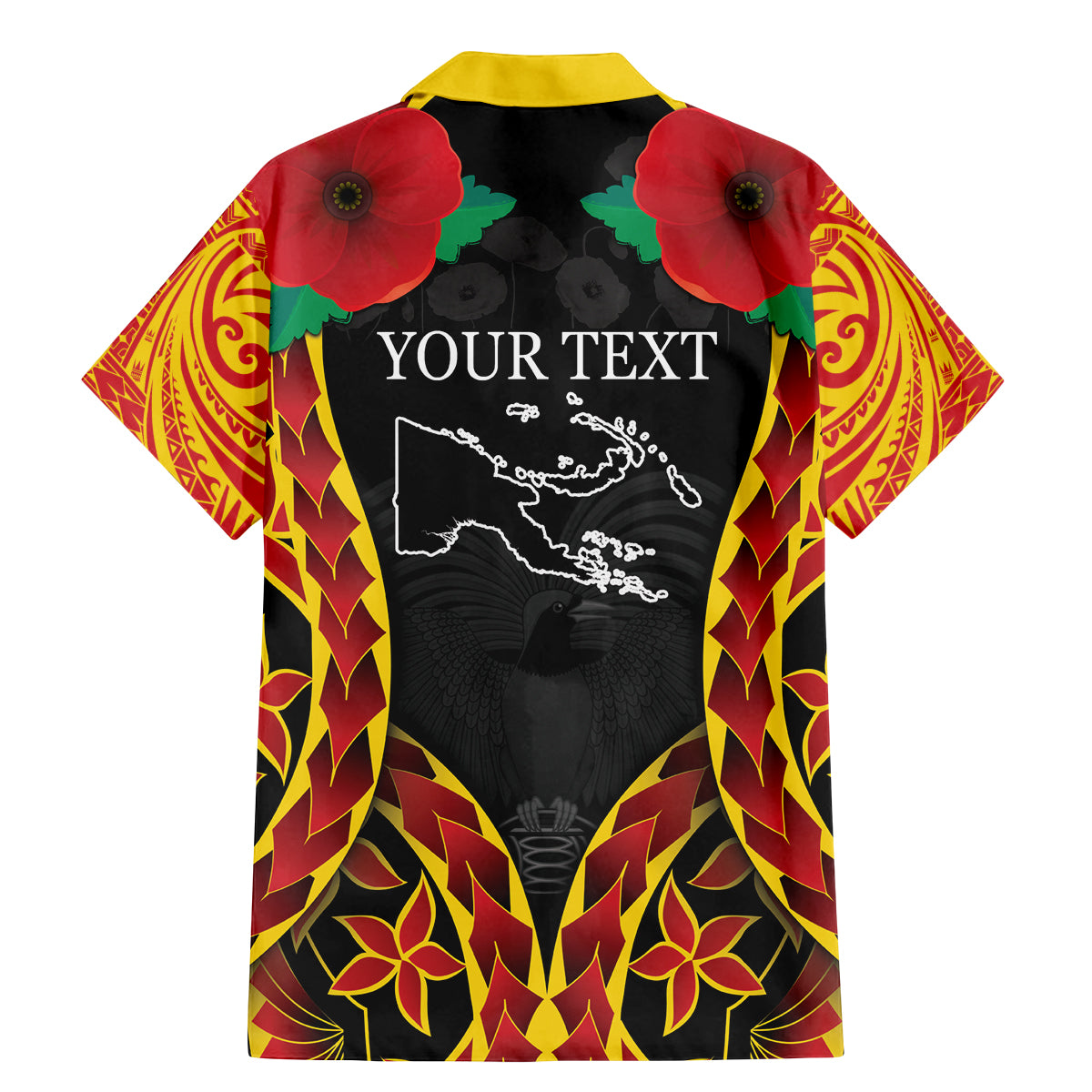 Personalised Papua New Guinea Remembrance Day Family Matching Mermaid Dress and Hawaiian Shirt