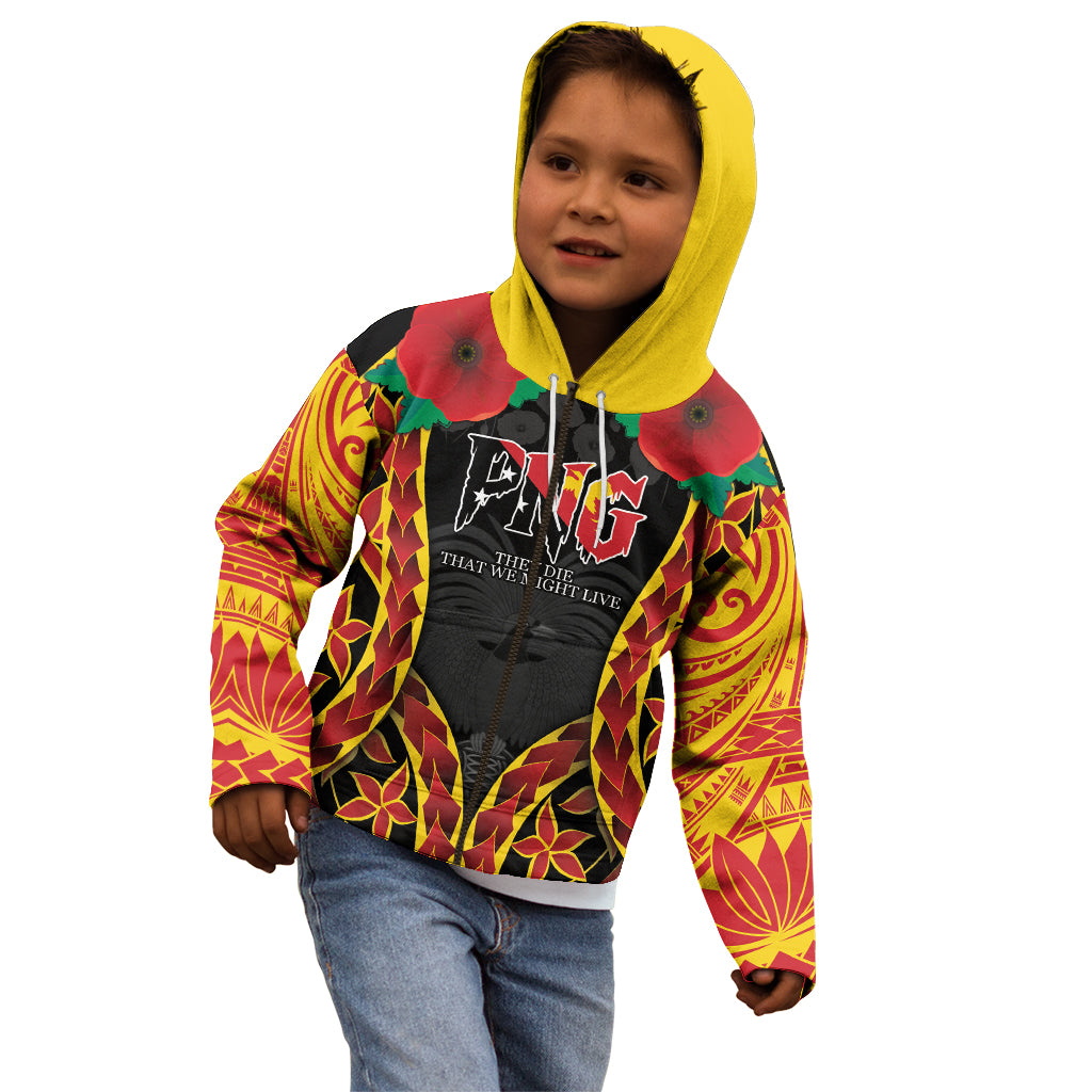Personalised Papua New Guinea Remembrance Day Kid Hoodie