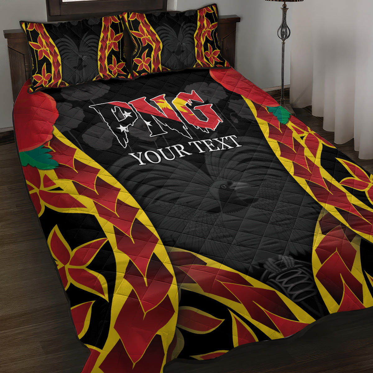 Personalised Papua New Guinea Remembrance Day Quilt Bed Set LT9 Red - Polynesian Pride