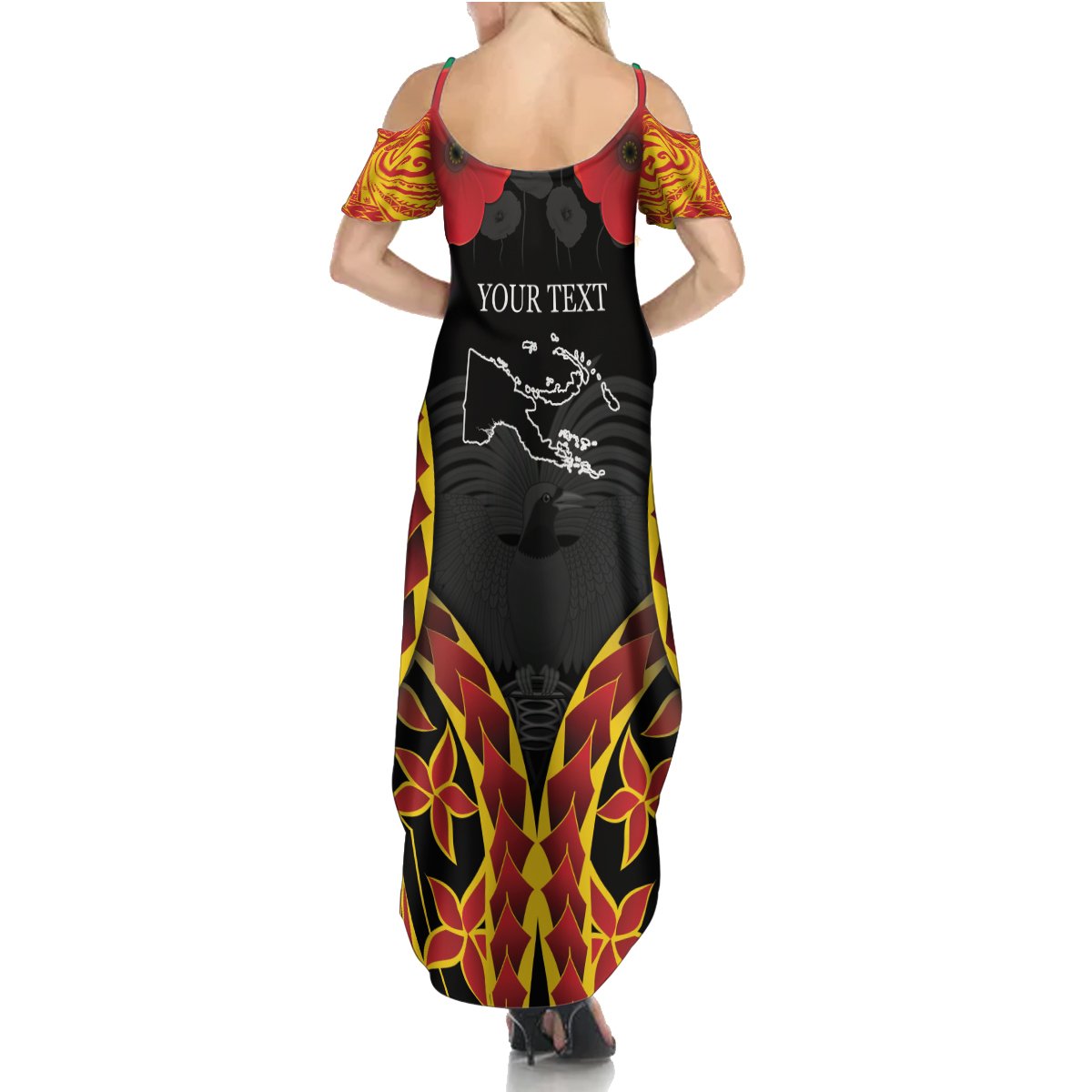 Personalised Papua New Guinea Remembrance Day Summer Maxi Dress LT9 - Polynesian Pride