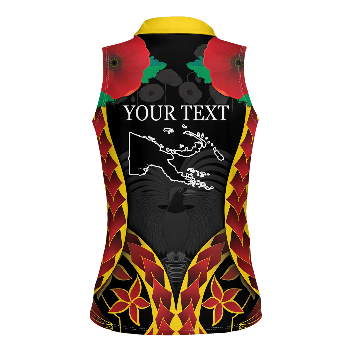 Personalised Papua New Guinea Remembrance Day Women Sleeveless Polo Shirt LT9 - Polynesian Pride